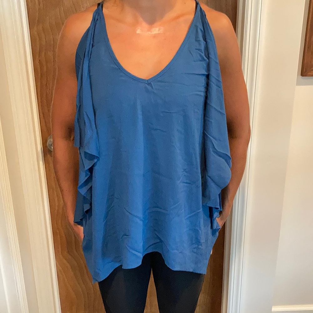 S. Line Blue Dressy Tank